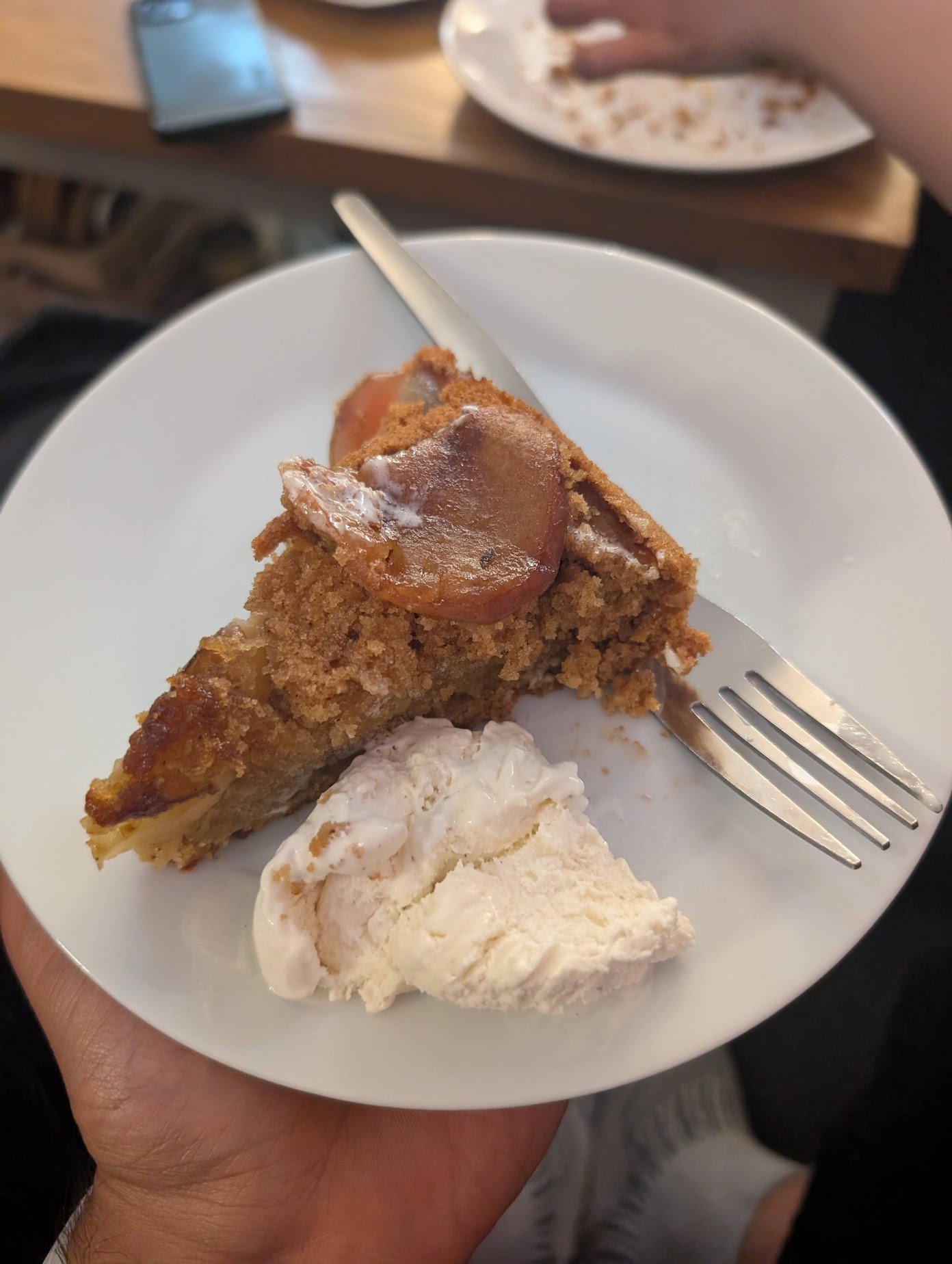 Spiced apple cake sliced